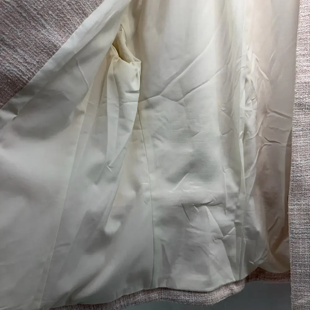 Preston & York Women’s 8 Light Pink, white and gold Tweed feminine Blazer - Picture 7 of 14